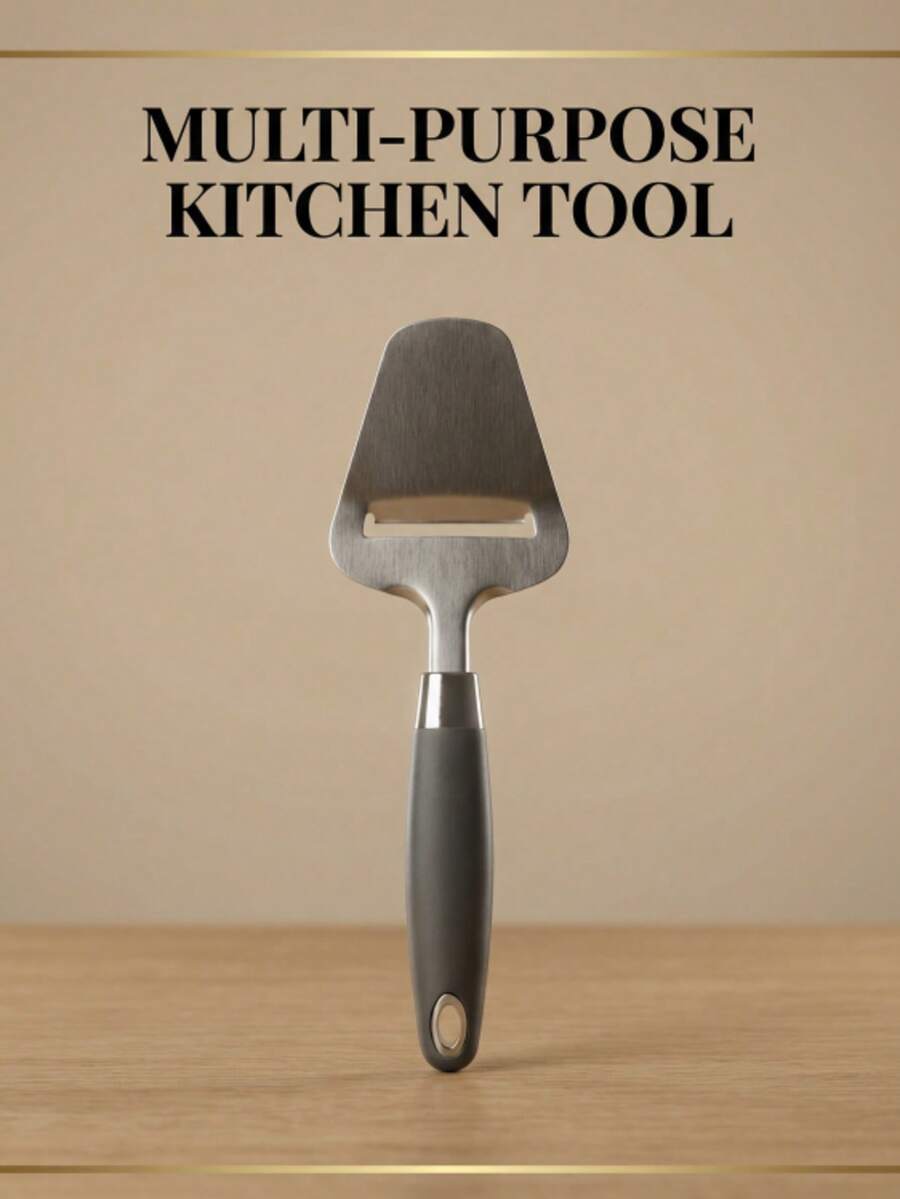 1pc Stainless Steel Cake Scoop, Made Of Stainless Steel, It Is Durable And Resistant To Rust. It Is Used For Cake Slicing / Pizza Transfer / Cheese Cutting. The Non-Slip Handle And Smooth Surface Make It Easy To Clean. It Is A Small Household Baking Tool. - Multicolor - View 1