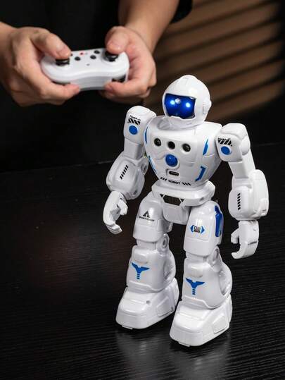 1 قطعة لعبة روبوت ذكي قابل للبرمجة بريموت كنترول، متعدد الوظائف يمكنه المشي والانزلاق والرقص، بتحكم باللمس، روبوت ذكي قابل للشحن، هدية لعبة روبوت، موسيقى، عيون LED، لعبة سؤال وجواب، مناسب للأولاد والبنات من عمر 3-12+ سنة، هدية مثالية لعيد الميلاد، عيد الأضحى، عيد الفطر، رأس السنة، العودة للمدرسة (أبيض)