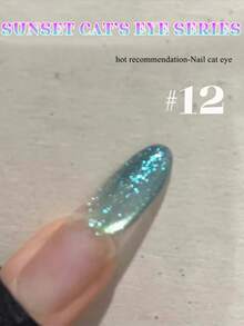 MISS SHAKA 10毫升情人节礼物热门粉蓝玻璃珠闪粉猫眼凝胶指甲油，2026秋冬Yaochi透明裸色闪粉水晶猫眼指甲油，美甲用品 - 彩色 - 查看 24