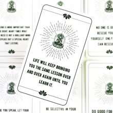 Buddha Wisdom Insight Oracle Cards, Family Party Entertainment Board Game - Black - View 10