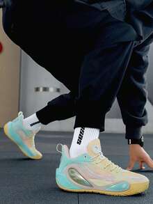 Low-Top Basketball Shoes Men's New Professional Combat Cushioning Rebound Anti-Slip Stable Friction Sneakers With Sound. - Training Camp - View 5