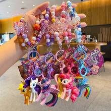 MY LITTLE PONY 1 chiếc móc khóa và phụ kiện túi xách đính hạt, mặt dây chuyền hình ngựa 3D dễ thương với chi tiết nơ, móc khóa đính hạt nhiều màu sắc cho ví và ba lô - Hoàn hảo cho phụ nữ và người hâm mộ ngựa. - Nhiều màu - Xem 6