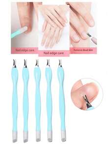 30/15/5/1pcs Stainless Steel Double-Sided Cuticle Remover - Manicure Tool, Easy To Operate And Hold, Suitable For Outdoor Use - Multicolor - View 5