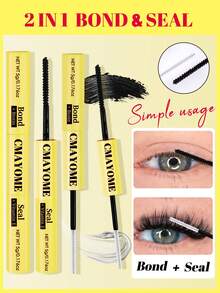 1支二合一睫毛胶水，5克睫毛胶水+5克睫毛定型液，强力防水，适用于DIY假睫毛嫁接 - 彩色 - 查看 12