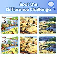 Picture Compare Challenge Book – Spot The Differences Puzzles, Bright Illustrations, Develops Focus, Patience And Logical Thinking - Funny Find the Difference - View 4