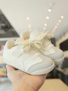 2026春秋新款儿童运动鞋，女童训练鞋，男童休闲运动鞋，婴儿软底跑步鞋 - 米色 - 查看 2