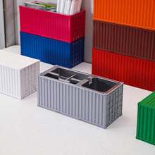 Multi-Functional Storage Box With Realistic Simulated Container Model Phone Holder, Business Card & Stationery Organizer - Container Model Storage Box - View 3