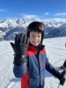 1双保暖加厚防水冬季儿童滑雪手套及配套亲子滑雪手套 - 彩色 - 查看 12