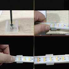 50pcs/Pack LED Strip Light Clips, Neon Light Strip Fasteners - White - View 4