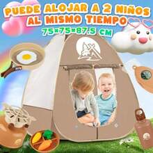 Juego juguetes camping para niños tienda cocina juguetes niñas simulación interior exterior perfecto para citas juegos regalos cumpleaños - como en la foto - Ver 4