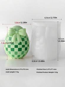 3D硅胶蝴蝶结复活节彩蛋模具 | 适用于石膏、环氧树脂、蜡烛、肥皂 | 情人节和复活节礼物、派对装饰的理想之选，手工爱好者的推荐 - 彩蛋模具 - 查看 12