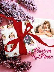 1pc Custom Holiday Wrapping Paper Roll With Personalized Name Print Floral Pattern Gift Wrap Decorative Paper For Gift Boxes Bags 2 Sizes Available For Valentine Mothers Day Christmas Spring Festival Bunny Eggs Easter - Mother's Day Style 5 - View 10