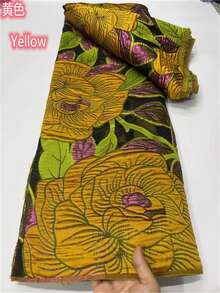 5yard /1yard French Leaves Flowers Jacquard Lace Fabric 2026 High Quality African Brocade Lace Fabric Nigerian Lace For Luxury Women Party Wedding Christmas Fabric Purple - A - View 3