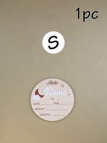 LICVIC Birth Announcement Milestone Disc, Custom Name Date Keepsake Gift For Family Celebration, Personalized Home Display Decor, Customized Hello World Memory Sign, Customizable Birth Record Plaque For Meaningful Gift, Birthday Gift, Birthday Gift, Family - Style B - View 8