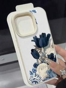 Funda para teléfono con diseño de elegancia floral compatible con  17,  16 Pro Max,  15 Pro Max,  13 y  12, suave y elegante, muy duradera para protección diaria. - Blanco antiguo - Ver 4