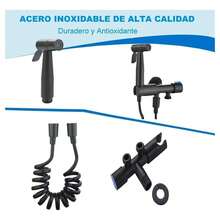 Grifo Para Inodoro Con Válvula Angular De Doble Salida,Cabezal de rociador bidé para grifo de inodoro ducha de limpieza de baño, rociador de pañales, rociador para baño de mascotas, con manguera y soporte, Decoración de baño de verano, Accesorios de baño - Válvula de ángulo de doble salida - Ver 6