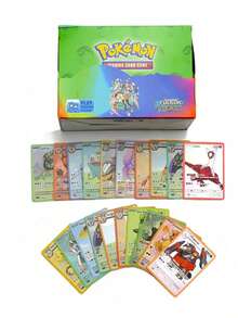 4/8/12包宝可梦Fulgor补充包，对战卡，进化卡，收藏卡，玩具，随机款式，宝可梦收藏卡盲袋，稀有宝可梦收藏卡，内含随机卡牌 - 彩色 - 查看 4