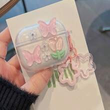 Bow-Knot Design Protective Case Suitable Compatible With Apple Bluetooth Earphones, Anti-Scratch And Drop-Proof Cover Compatible With Apple Bluetooth Wave Earphone Case - Clear - View 12