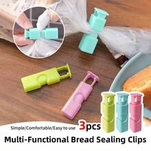 3pcs/Set Portable Sealing Clips, Food Moisture-Proof Clips, Plastic Bag Sealing Clips, Bread Bag Sealing Clips, Sealing Clips, Milk Powder Bag Sealing Clips, Bag Sealing Clips, Convenient Sealing Clips, Sealing Clips, Plastic Bag Sealer, Plastic Sealing Clips - Multicolor - View 1