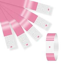 300 Pcs Waterproof Neon Paper Wristbands For Events In Pink Vibrant Adhesive Tamper-Proof ID Bands For Parties Concerts Hospital VIP Identification - Pink - View 10