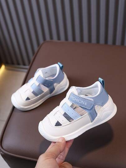 1 Pair Infant Closed Toe Comfortable Hollow Casual Outdoor Sandals, Suitable For Boys And Girls In Summer
