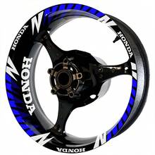 Calcomanias Stickers Para Rines  Completo Rin Moto - Azul Reflejante - Ver 3