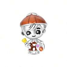 1 Silver-Plated Pendant Bead, Chinese New Year Tiger-Head Hat Girl Bead, Chinese New Year Top Scholar Bead, Chinese New Year Lucky Red Horse Pendant, Chinese New Year Tiger-Head Shoe Pendant - Multicolor - View 15