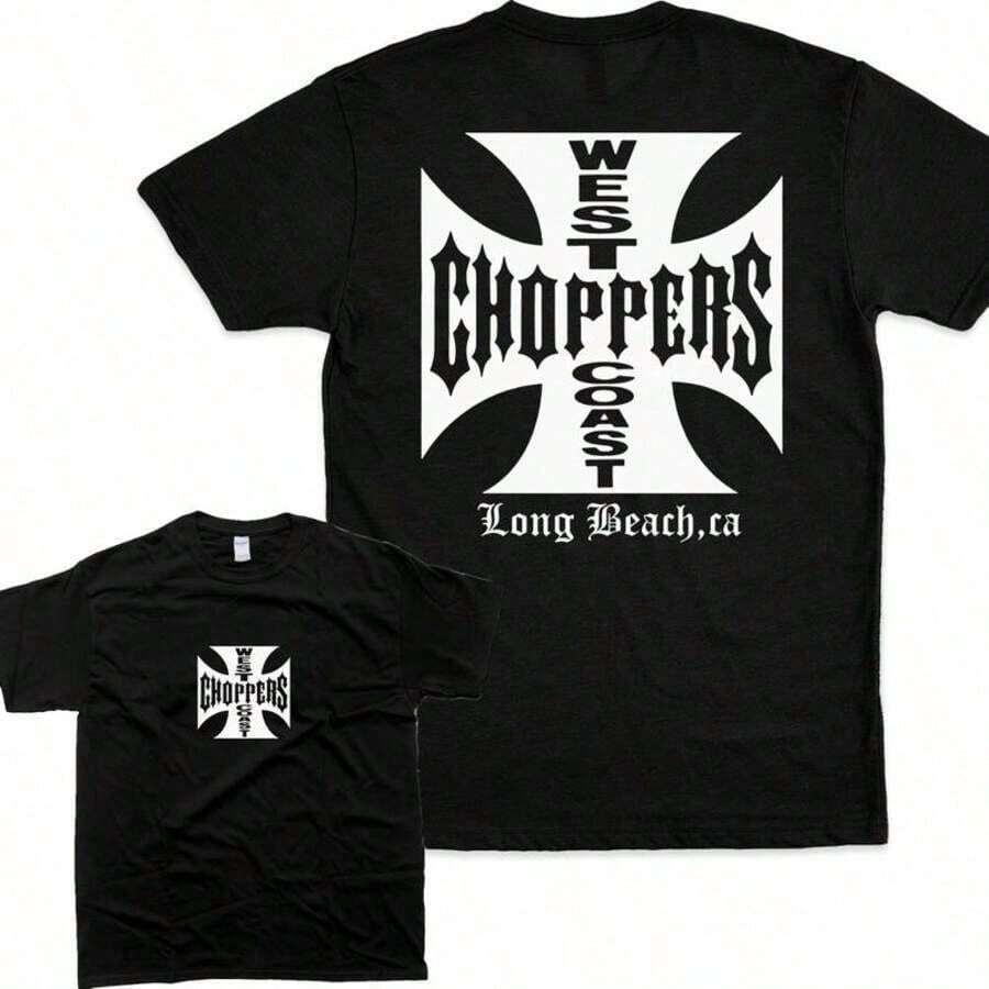 Shirt West Coast Choppers Men Shirt We, Unisex Casual Shirt, For Men, For Women, Menswear Top Graphic Love - 黑色 - 查看 1