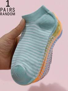 1/5/10 Pairs Women's Simple Striped Breathable Ankle Socks - Multicolor - View 11