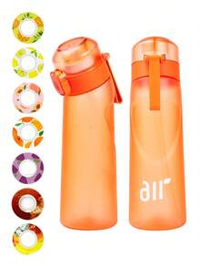 1pc Sports Water Bottle With 1 Random Fruit Scented Capsule, Sugar-Free & Calorie-Free, Only Fragrance Without Changing Taste, Fashionable & Creative Fitness Outdoor Sports Birthday Gift - Multicolor - View 5