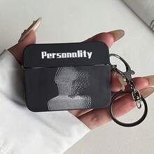 卡通造型保护壳，兼容苹果蓝牙耳机，防刮防摔，适用于苹果蓝牙Wave耳机。 - 黑色 - 查看 5