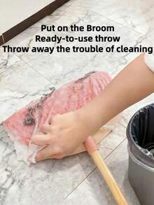 Disposable Broom/Mop Head Replacement - Dust And Hair Proof, Essential Home Cleaning Cover, Utilizes Static Electricity To Effectively Absorb Hair And Dust, Slouchy Cleaning Assistant - Multicolor - View 5