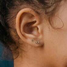 Giga 2件装 14G 耐热玻璃弧形肚脐耳软骨耳屏鼻环 Bioflex 穿孔固定器 身体饰品 低过敏性 - 2180直桿 - 查看 2