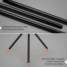 Coat Stand Coat/Hat/Jacket/Umbrella Floor Standing Rack Clothes Hanger  Hooks - Black - View 8