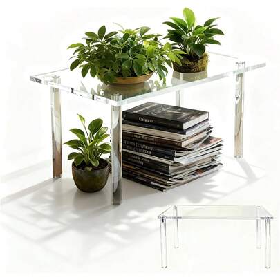 Clear Acrylic Storage Display Stand, Portable & Easy To Assemble, Multi-Purpose Organizer For Jewelry, Watches, Anime Figurines, Cupcake Desserts, Perfume Wedding, Birthday Party & Home Decor