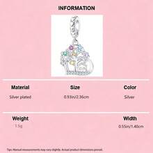 Silver-Plated Pendant With Artistic Lifestyle, Charm, Travel, Wealth And Money Motifs, Suitable For DIY Women's Jewelry - Silver - View 12