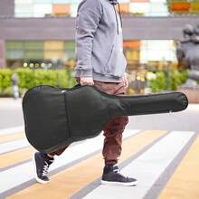 41" Classical Acoustic Guitar Case, Waterproof Gig Bag, Heavy Duty Soft Backpack - 黑色 - 查看 9