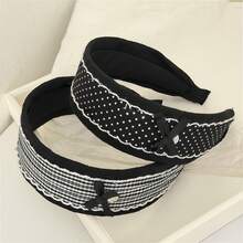 قطعة واحدة/قطعتان شريط رأس بطبعة زهرية بوهيمية عتيقة أنيقة حلوة مطرزة بالدانتيل والخرز الزائف واسع الحافة للبنات، قطعة رأس موضة للاستخدام اليومي والسفر والعطلات وتصوير الصور، شريط شعر من البوليستر - متعدد الألوان - مشاهدة 13