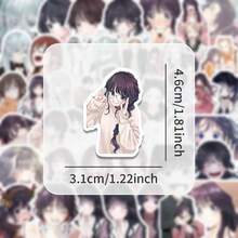 60 pièces Autocollants de fleurs parfumées debout Anime Fragrant Blooms Stand Aloft Graffiti Autocollants DIY pour ordinateur portable, réfrigérateur, bagage, étui de téléphone, tasse à eau, décoration - A - Voir 3