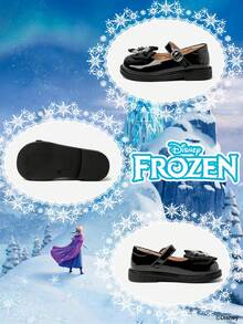 Disney 1双冰雪奇缘公主鞋，艾莎、安娜、阿伦黛尔公主鞋，舒适防滑透气，适合日常和户外穿着（儿童平底鞋、女童鞋、公主鞋、女王鞋） - 黑色 - 查看 4