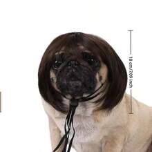 Peruca para animais de estimação com tranças e coques, design fofo de animal, com faixa elástica ajustável, ideal para animais de pequeno porte - Deixe seu pet ainda mais adorável! - Multicolorido - Ver 6