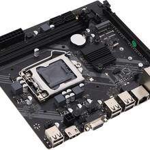 H61M Motherboard 1155pin DDR3 Memory Quad Core Processor Dual Channel HD Interface Desktop Computer Main Board - Negro - Ver 3