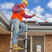 Aluminum Telescopic Ladder, Folding Ladder, Double Ladder, Sliding Ladder, Multi-Purpose Ladder, Ladder, Single Ladder, Aluminum Ladder - 2.6 M - View 7