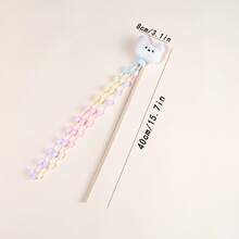 1pc Cute Plush Cat Teaser Wand, Pet Cat Toy For Home Play And Companionship - Multicolor - View 9