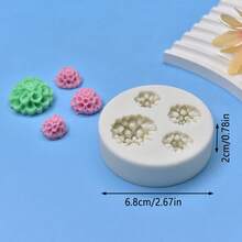Silicone Mold With Small Flower Shape For Soap, Fondant, DIY Candle - White - View 3