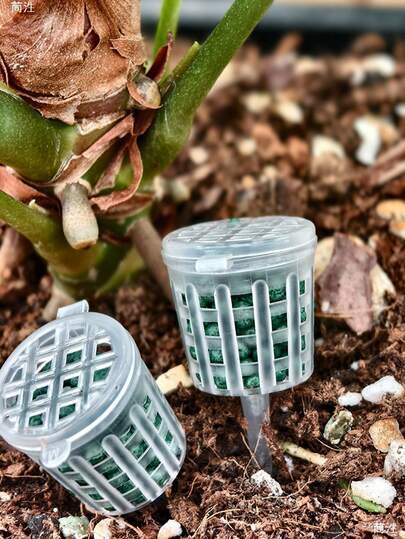 10/20pcs Bonsai Fertilizer Baskets With Lids, Mesh Nutrient Cups For Aquaculture & Garden Seedling Pots, Specialized Fertilizer Holders For Potted/Hanging Plants, Portable Anti-Root-Burn Fertilizer Controllers For Home Balconies