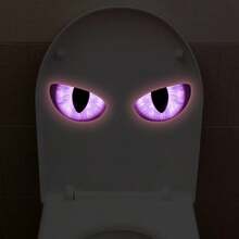 Glow In The Dark Cat Eyes Toilet Sticker, 9x28cm/3.5x11in Self-Adhesive Waterproof Eyes Toilet Seat Cover Decal, Glowing Car Stickers Peel And Stick For Bedroom Living Room Bathroom Car Decal - YG175 - View 5