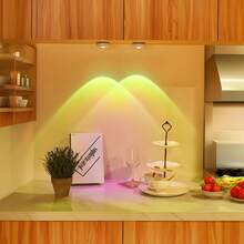 1个圆形猫眼日落投影灯，LED按压式日落投影灯，日落氛围装饰灯，适用于房间、客厅、厨房、橱柜 - 圓形夜燈 - 查看 13