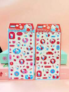 Pegatinas de juguetes divertidos de dibujos animados con cristal 3D japonés, estuche de teléfono transparente, pegatinas decorativas, pegatinas 3D, decoración de portátil, decoración de botella de agua, pegatinas hechas a mano - los colores pueden variar - Multicolor - Ver 7