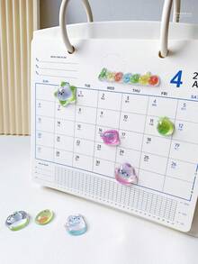 1pc 2026 New Cute Animal Cartoon 3D Epoxy Resin Sticker Set, Themes Include Rabbit, Bear, Cat, Candy, Fruit, Dessert, Adorable Animals, Reusable Waterproof Stickers For Planner, Stationery Decor, Phone Case Accessories - Multicolor - View 7